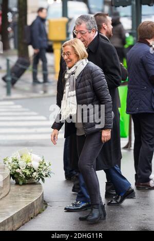 Patrick Balkany und seine Frau Isabelle Balkany nahmen am 18. Dezember 2017 an der Beerdigung von Andree Sarkozy aka Dadue, Mutter des ehemaligen französischen Präsidenten Nicolas Sarkozy, in der Saint-Jean-Baptiste Kirche in Neuilly-Sur-seine, Frankreich, Teil. Foto von ABACAPRESS.COM Stockfoto