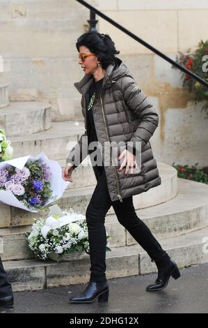 Rachida Dati, die am 18. Dezember 2017 an der Beerdigung von Andree Sarkozy aka Dadue, Mutter des ehemaligen französischen Präsidenten Nicolas Sarkozy, in der Kirche Saint-Jean-Baptiste in Neuilly-Sur-seine, Frankreich, teilnahm. Foto von ABACAPRESS.COM Stockfoto