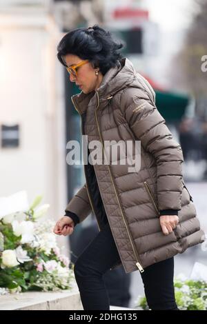 Rachida Dati, die am 18. Dezember 2017 an der Beerdigung von Andree Sarkozy aka Dadue, Mutter des ehemaligen französischen Präsidenten Nicolas Sarkozy, in der Kirche Saint-Jean-Baptiste in Neuilly-Sur-seine, Frankreich, teilnahm. Foto von ABACAPRESS.COM Stockfoto