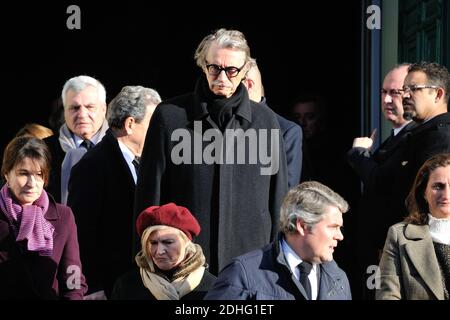 Gast bei der Beerdigung von Andree Sarkozy aka Dadue, Mutter des ehemaligen französischen Präsidenten Nicolas Sarkozy, in der Saint-Jean-Baptiste Kirche in Neuilly-Sur-seine, Frankreich am 18. Dezember 2017. Foto von ABACAPRESS.COM Stockfoto