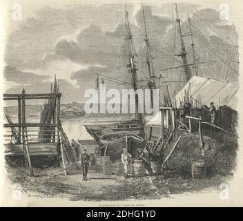 La pêche de la morue à Terre-Neuve en 1858-Fabrication de l‥99huile de morue. Stockfoto