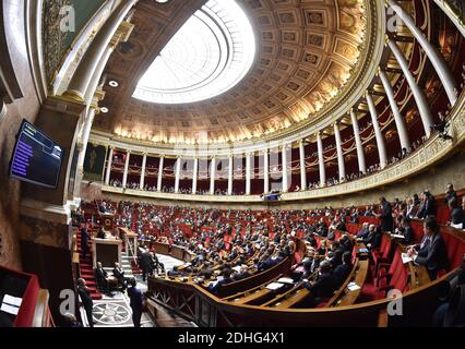 Atmosphäre während der Fragestunde bei der Nationalversammlung in Paris, Frankreich am 20. Dezember 2017. Foto von Christian Liewig/ABACAPRESS.COM Stockfoto