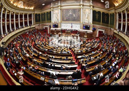 Atmosphäre während der Fragestunde bei der Nationalversammlung in Paris, Frankreich am 20. Dezember 2017. Foto von Christian Liewig/ABACAPRESS.COM Stockfoto