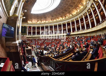 Atmosphäre während der Fragestunde bei der Nationalversammlung in Paris, Frankreich am 20. Dezember 2017. Foto von Christian Liewig/ABACAPRESS.COM Stockfoto