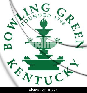 3D-Dichtung der Bowling Green (Kentucky), USA. 3D-Darstellung. Stockfoto