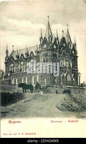 Kursk katholische Kirche zu Beginn des XX Jahrhunderts. Stockfoto