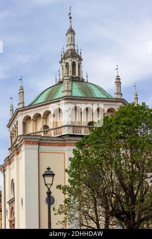 Kirche, Crespi d ' Adda, UNESCO, Lombardei, Italien Stockfoto