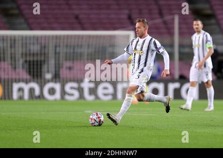 Arthur Henrique Ramos de Oliveira Melo von Juventus FC im Einsatz während des UEFA Champions League Group G-Spiels zwischen FC Barcelona und Juventus FC. Juventus FC gewinnt 3-0 gegen den FC Barcelona. Stockfoto