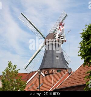 Windmühle, Ditzum, ostfriesland, niedersachsen, Deutschland, Europa Stockfoto