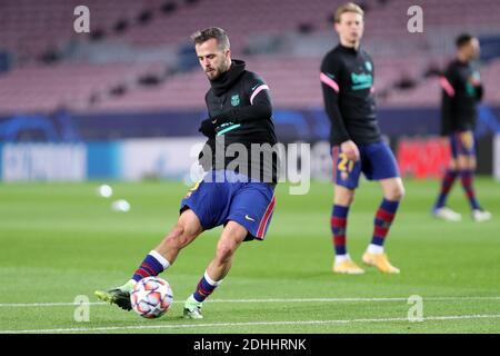 Miralem Pjanic vom FC Barcelona beim UEFA Champions League Group G Spiel zwischen FC Barcelona und Juventus FC. Stockfoto