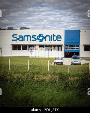 Samsonite neues Montagewerk in Szekszárd in der Nähe der ungarischen Hauptstadt Budapest. Stockfoto