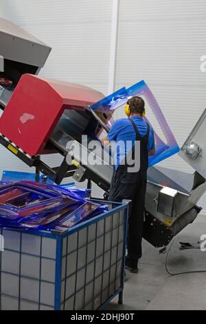 Samsonite neues Montagewerk in Szekszárd in der Nähe der ungarischen Hauptstadt Budapest. Stockfoto