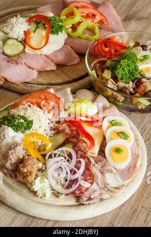 Buschenschank-Auswahl Stockfoto