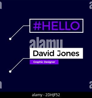 Name Legende Titel. Textfeld. Vektorgrafik Auf Schwarzem Hintergrund. Vektorgrafik Stock Vektor