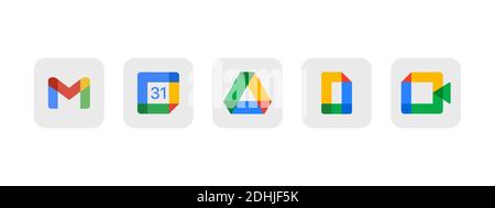 Geometrisches Logo App Icon Set Vektor Illustration. Vektorgrafik Stock Vektor