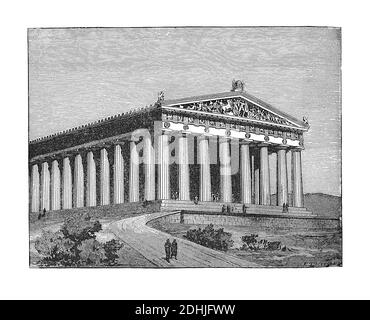 Original Artwork des Parthenon in der Zeit des Perikles. In eine bildliche Geschichte der großen Nationen der Welt Veröffentlicht: von der frühestmöglichen Termine für die p Stockfoto