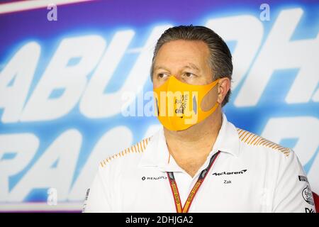 Abu Dhabi, Vereinigte Arabische Emirate. Dezember 2020. BROWN Zak (usa), Chief Executive Officer von McLaren Racing, Portrait, Pressekonferenz während des Formel 1 Etihad Airways Abu Dhabi Grand Prix 2020, vom 11. Bis 13. Dezember 2020 auf dem Yas Marina Circuit, in Abu Dhabi - Foto Antonin Vincent/DPPI/LM Credit: Gruppo Editoriale LiveMedia/Alamy Live News Stockfoto