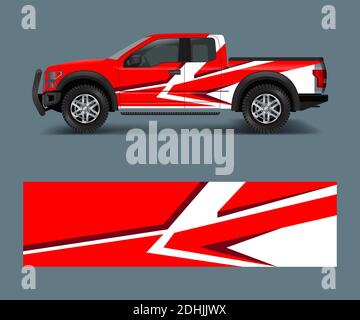 Custom Lackierung Rennen Rallye Offroad Auto Fahrzeug Aufkleber und Tönung. Auto Wrap Aufkleber Design Vektor Stock Vektor