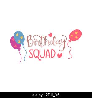 Geburtstagskader Textvektor mit einer modernen und niedlichen Typografie geschrieben. Stock Vektor