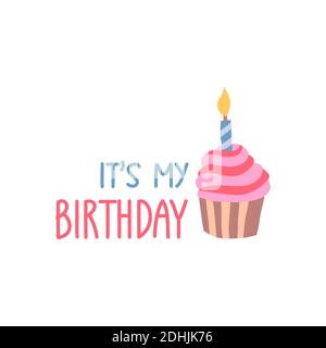 Es ist mein Geburtstag! Feiern Sie Ihren Geburtstag mit Stil für Poster, Karten und mehr. Vektor Stock Vektor
