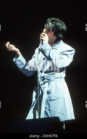 Pulp beim Glastonbury Festival 1998, Worthy Farm Somerset, England. Stockfoto