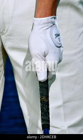 Harry Vardon Golfgriff korrekte linke Hand Position demonstriert. Stockfoto