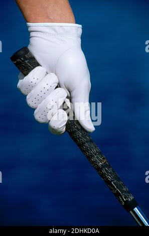 Harry Vardon Golfgriff korrekte Position der linken Hand. Stockfoto