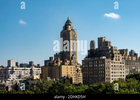 Blick vom Iris and B. Gerald Cantor Roof Garden im Metropolitan Museum of Art, NYC, USA Stockfoto