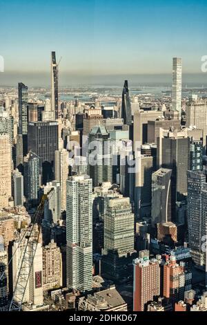 Blick von der Edge Observation Deck, Hudson Yards, NYC, USA Stockfoto