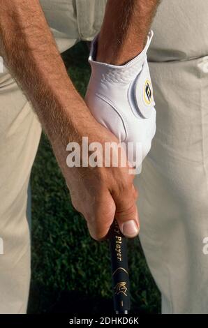 Harry Vardon Golf Griff richtige Form. Stockfoto