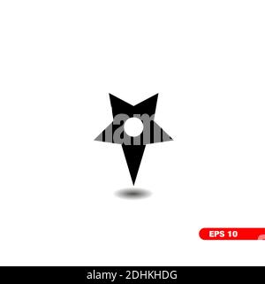 Sternposition Vektorsymbol. Symbol für Sternposition EPS. Stock Vektor