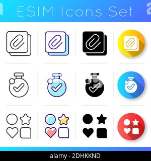 Symbole für die Benutzeroberfläche der mobilen Anwendung festgelegt Stock Vektor