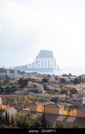 Peñon d'Ifach, bei Calpe an der Costa Blanca, Südküste Spaniens Stockfoto