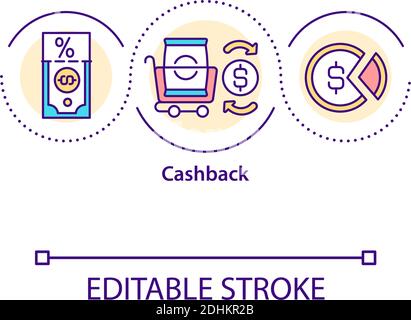 Symbol für Cashback-Konzept Stock Vektor