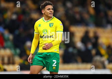 Max Aarons of Norwich City - Norwich City / Nottingham Forest, Sky Bet Championship, Carrow Road, Norwich, UK - 9. Dezember 2020 nur redaktionelle Verwendung - es gelten die DataCo-Einschränkungen Stockfoto