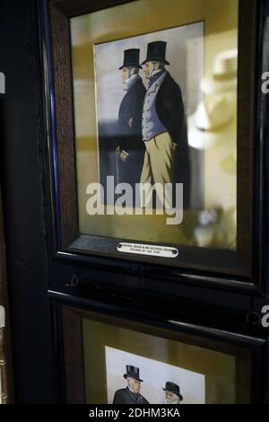 Lock & Co, der älteste Hutmacher der Welt, wurde 1676 von Robert Davis, London, Großbritannien, gegründet Stockfoto