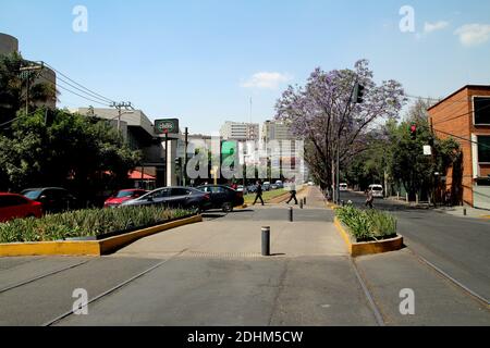 Schöner Stadtteil Polanco in Mexiko-Stadt. Stockfoto