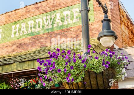 Alabama Northport Historic District anders Hardware Laternenpfosten, Stockfoto