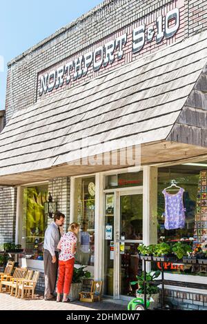 Alabama Northport Historic District 5 & 10 Discount General Store, Geschäfte vor dem äußeren Eingang, Stockfoto