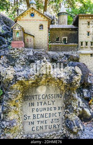 Alabama Cullman St. Saint Bernard Abbey Ave Marie Grotto,Kloster Katholische Benediktinermönche Miniatur Monte Casino Benediktinerabtei, Stockfoto