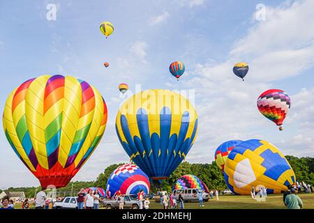 Alabama Decatur Alabama Jubilee Heißluftballon Classic, Point Mallard Park Ballons jährlich Stockfoto