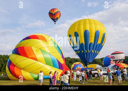 Alabama Decatur Alabama Jubilee Heißluftballon Classic, Point Mallard Park Ballons jährlich Stockfoto