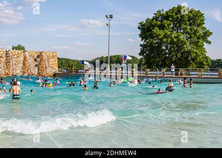 Alabama Decatur Point Mallard Park Wasserpark Wellenbad, Stockfoto