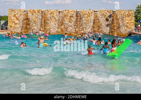 Alabama Decatur Point Mallard Park Wasserpark Wellenbad, Stockfoto