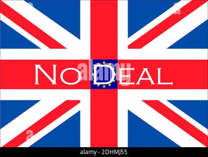 Harter Brexit, Kein Deal, Großbritannien Stockfoto