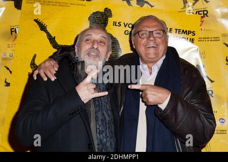 Gerard PULLICINO et Gerard Louvin lors de la Premiere VIP du Spectacle Forever Young au Theatre Bobino a Paris, Frankreich, le 08 Janvier 2016. Foto von Audrey Poree/ ABACAPRESS.COM Stockfoto