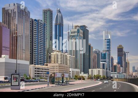 Stadt Wolkenkratzer, Downtown Dubai, Dubai, Vereinigte Arabische Emirate Stockfoto