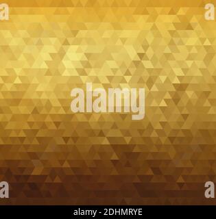 Vektor Abstract goldenen Dreieck Muster Hintergrund. Keine Transparenz, kein Verlauf Stock Vektor