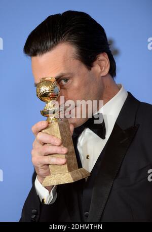 Jon Hamm nimmt am Presseraum der 73. Jährlichen Golden Globe Awards Teil, die am 10. Januar 2016 im Beverly Hilton Hotel in Beverly Hills, Kalifornien, stattfinden. Foto von Lionel Hahn/AbacaUsa.com Stockfoto