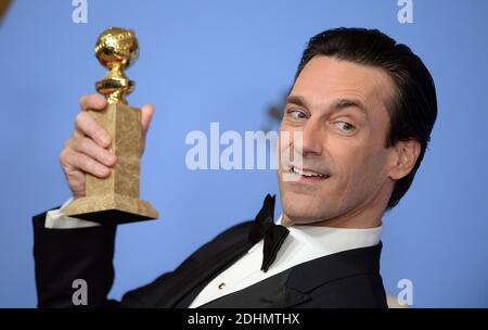 Jon Hamm nimmt am Presseraum der 73. Jährlichen Golden Globe Awards Teil, die am 10. Januar 2016 im Beverly Hilton Hotel in Beverly Hills, Kalifornien, stattfinden. Foto von Lionel Hahn/AbacaUsa.com Stockfoto